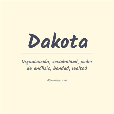 significado del nombre dakota|Significado del nombre Dakota